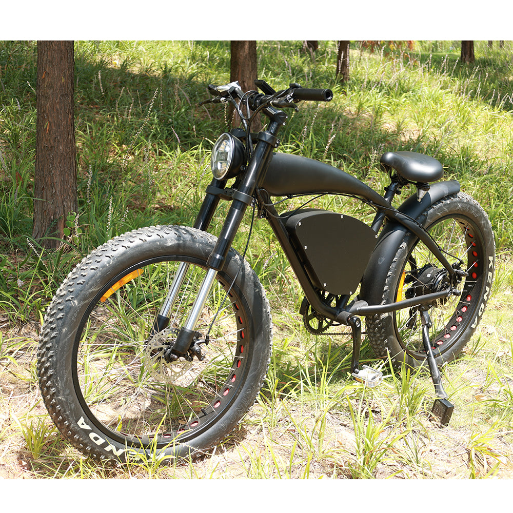 26-inch high carbon steel full suspension electric bikes（E9）